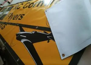 Banner with eyelets