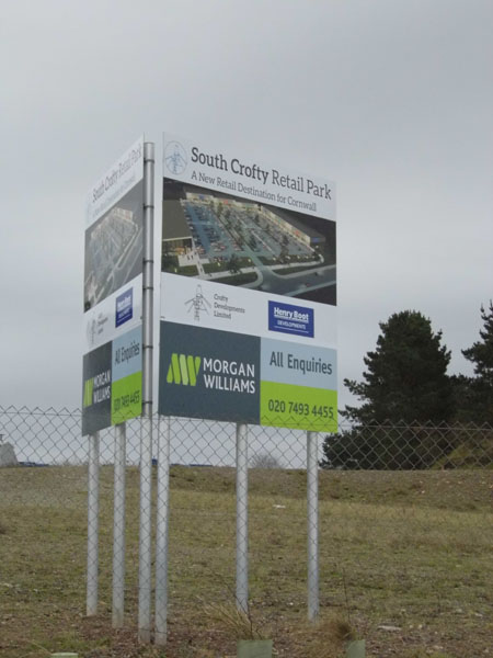 Post and rail sign